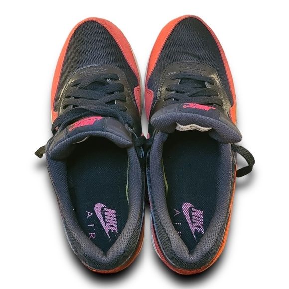 Nike AirMax 1, Black + Red "Sail" with Gum Sole Size 9.5 - Picture 7 of 12